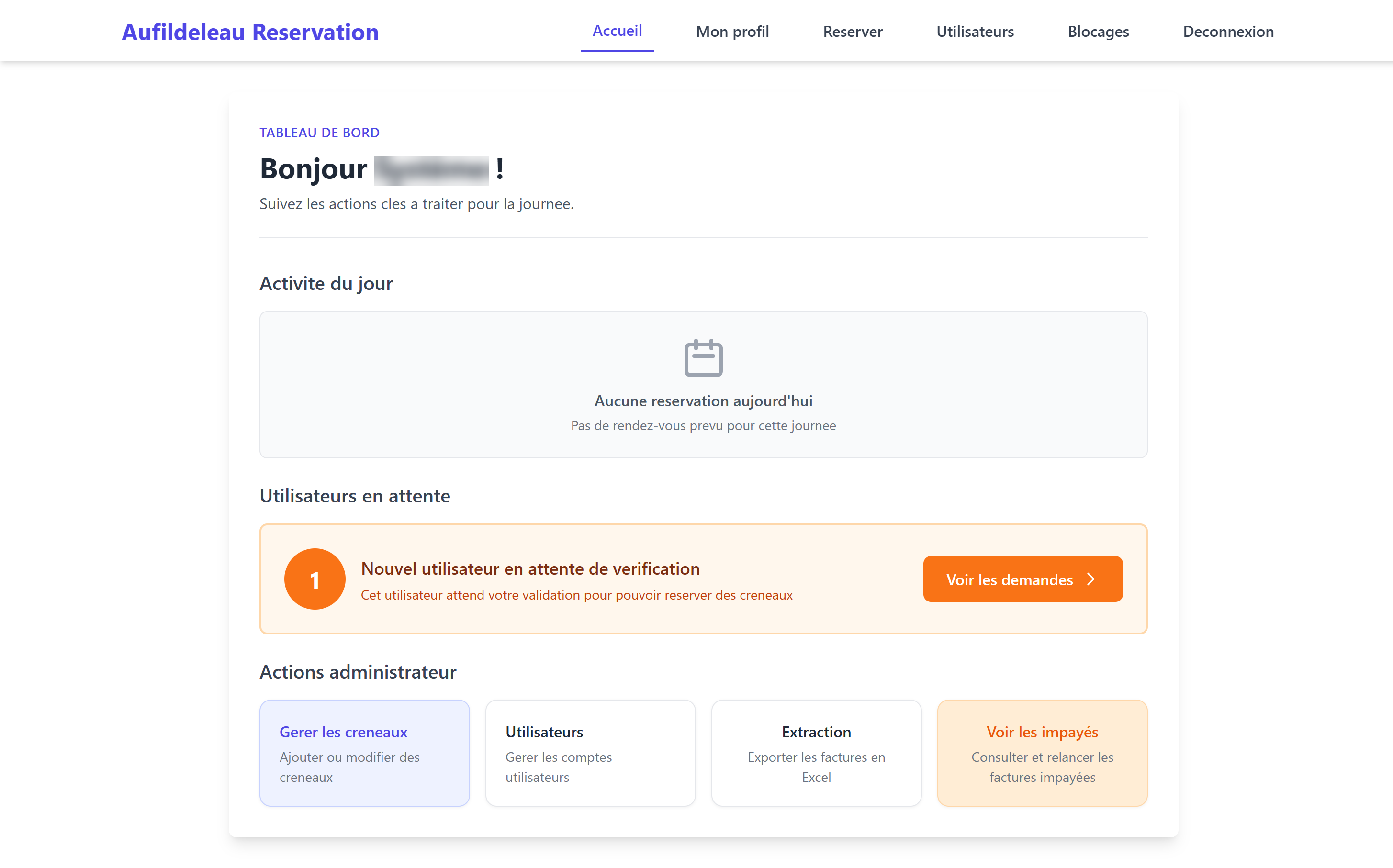 App Réservation & Facturation